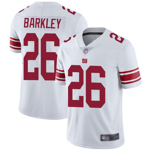 Men New York Giants #26 Saquon Barkley White Vapor Untouchable Limited Player Football NFL Jersey->women nfl jersey->Women Jersey